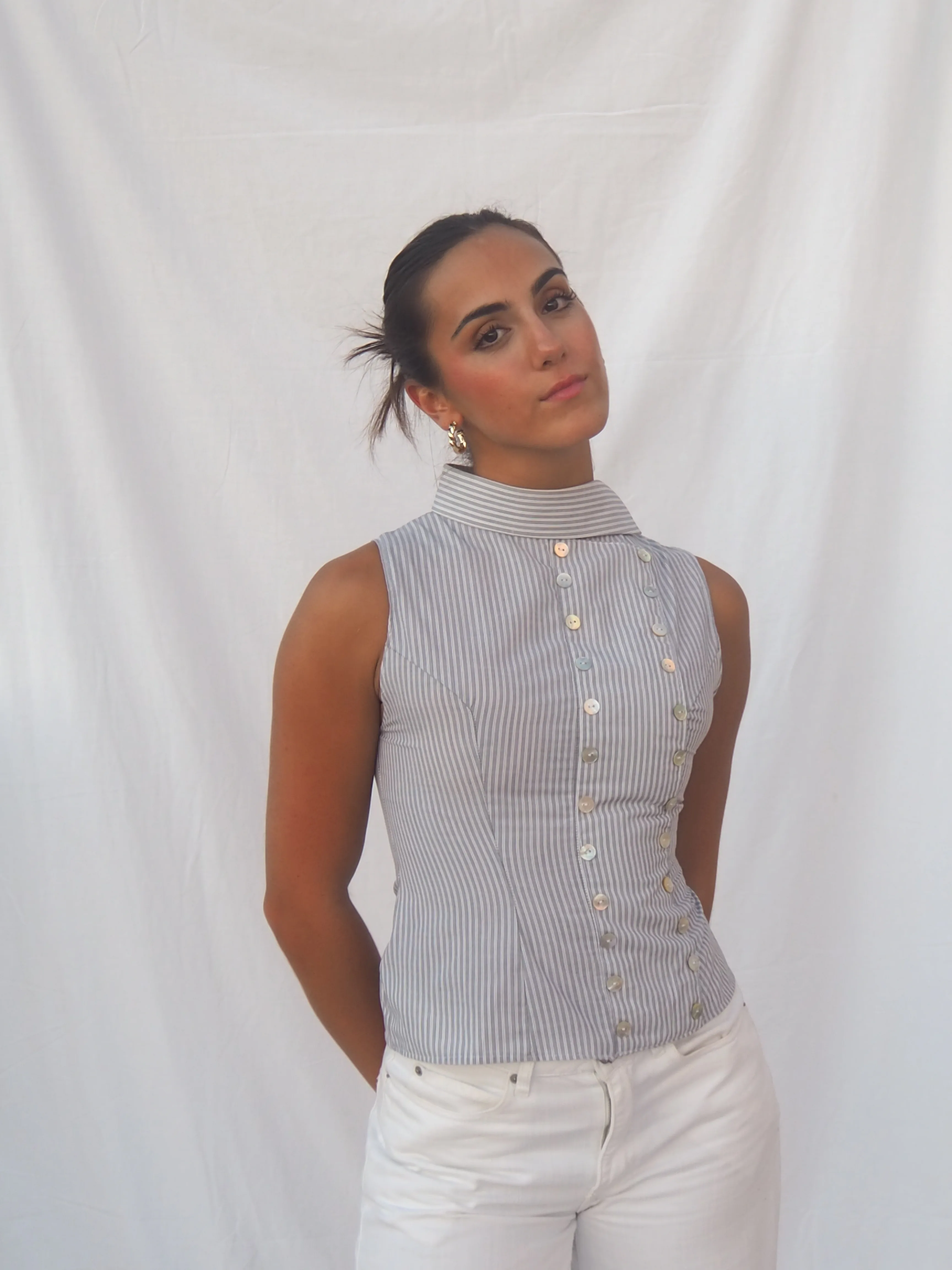 Top Salina, pieza única de Aroa López Sevilla